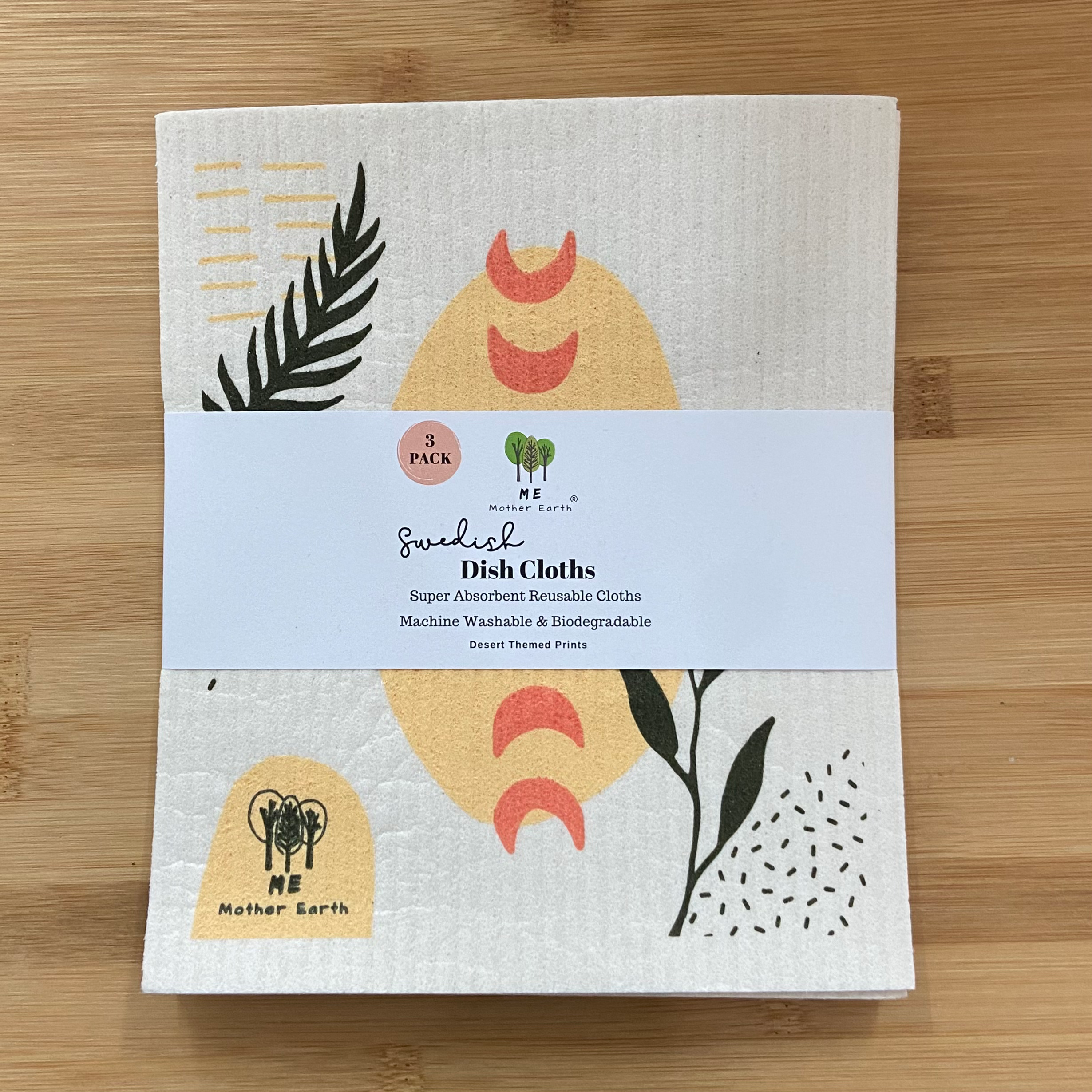 Me Mother Earth Natural Swedish Dish Cloth 3 Pack