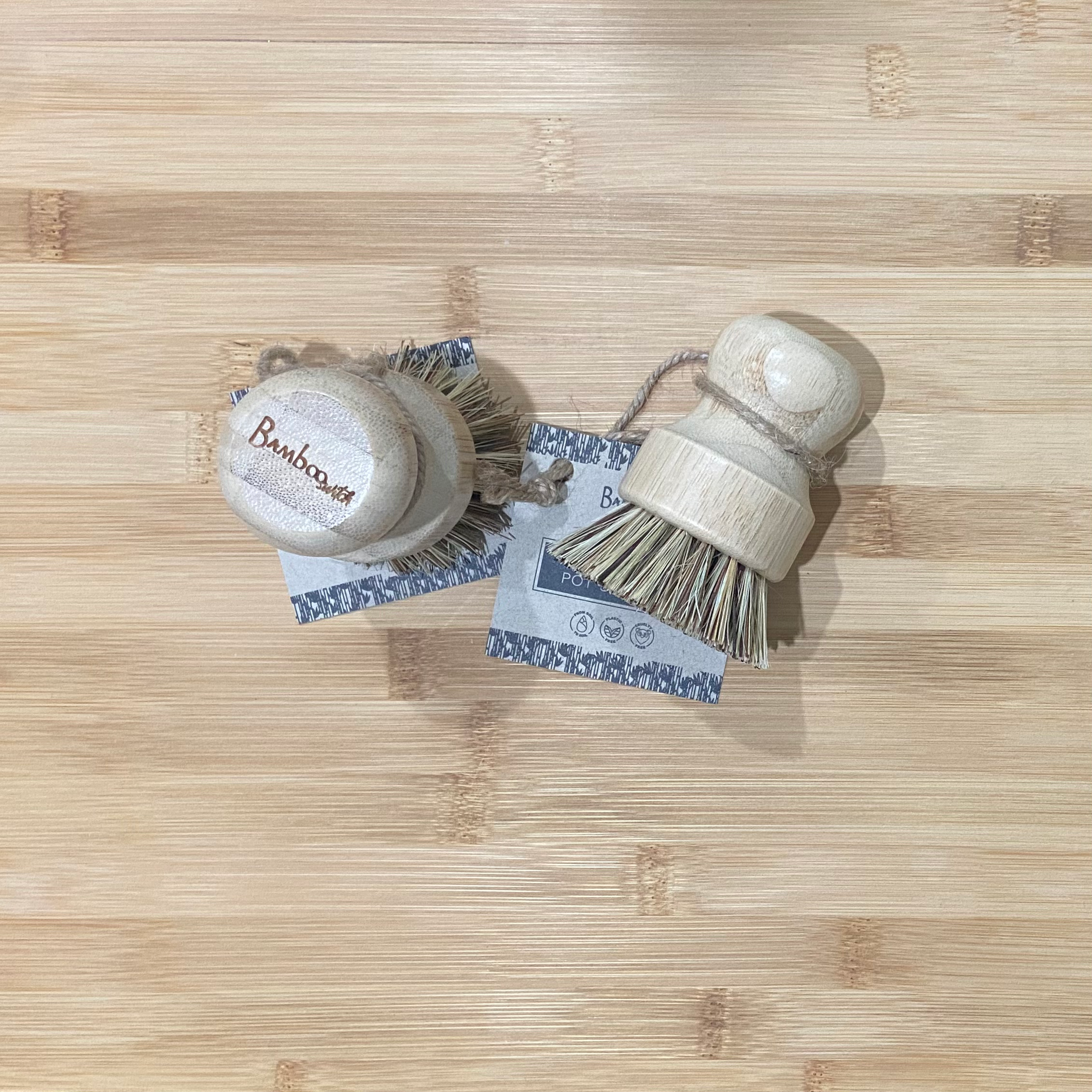 Bamboo Switch Scrub Brush for Pots and Pan