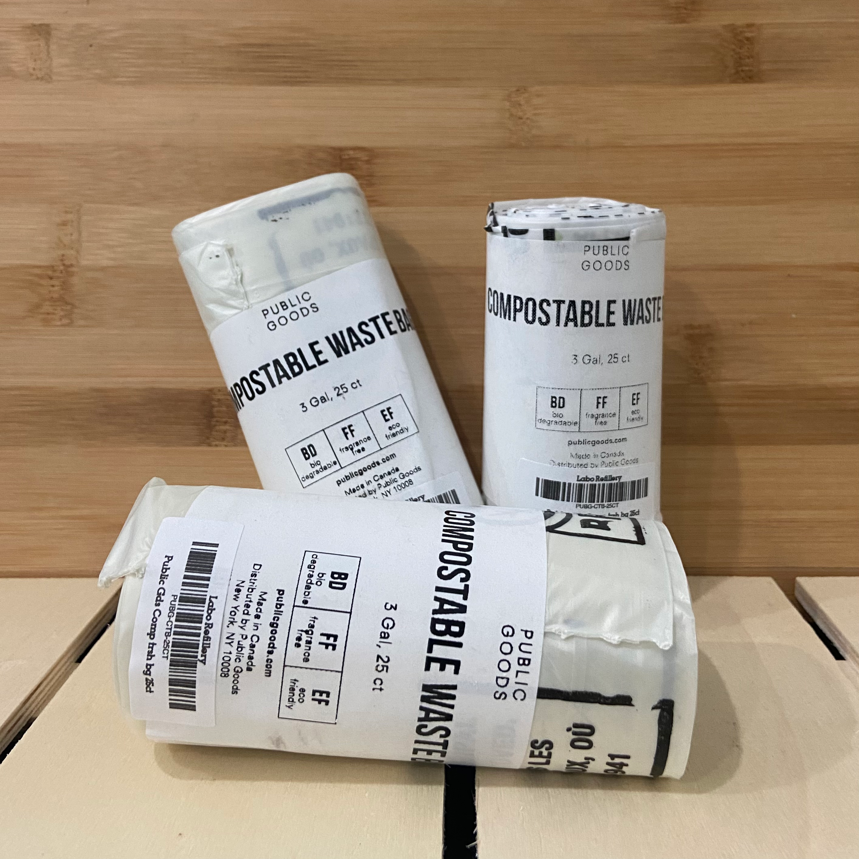 Public Goods Compostable Trash Bag 3 Gallon 25 ct