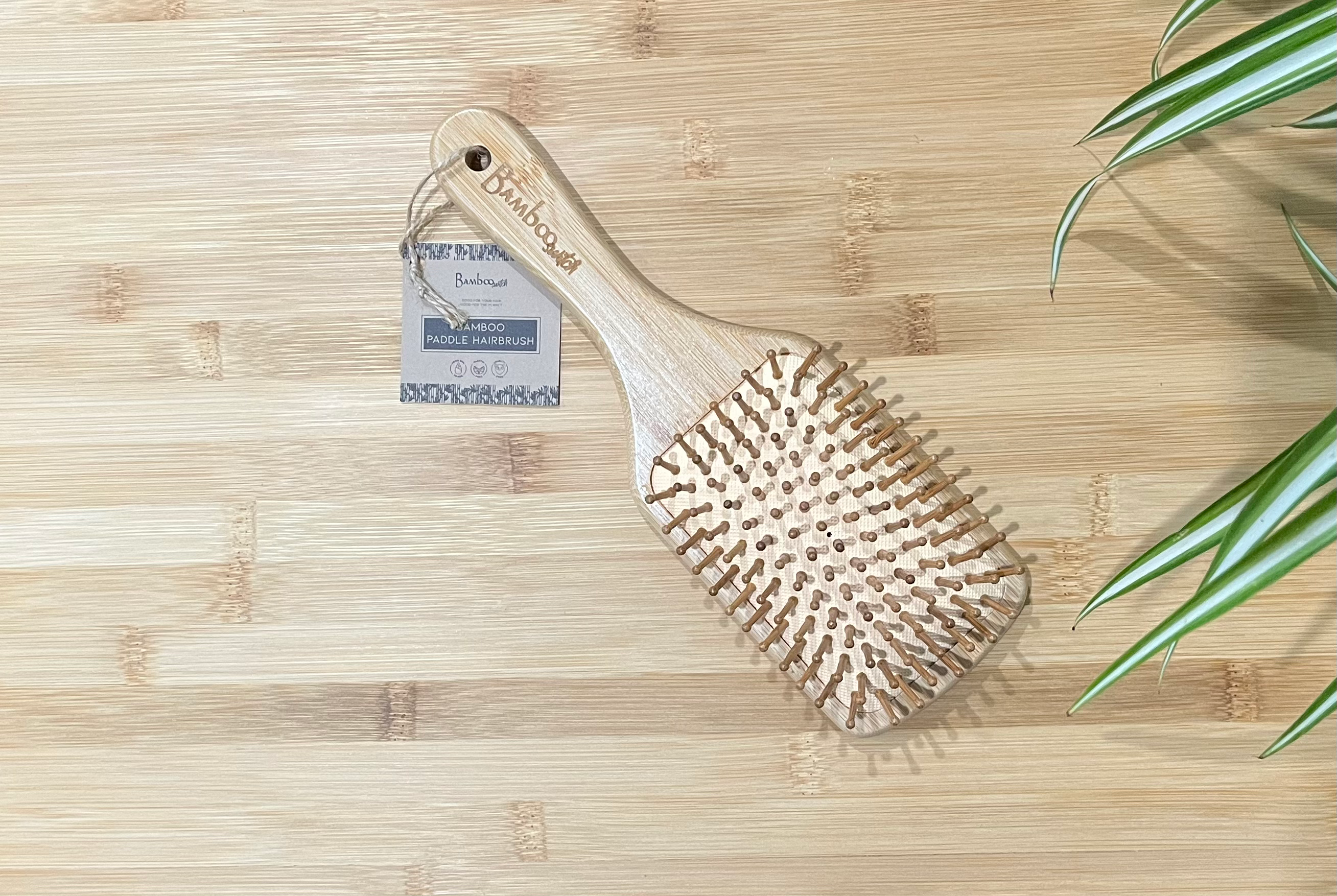 Bamboo Switch Paddle Hair Brush Adult