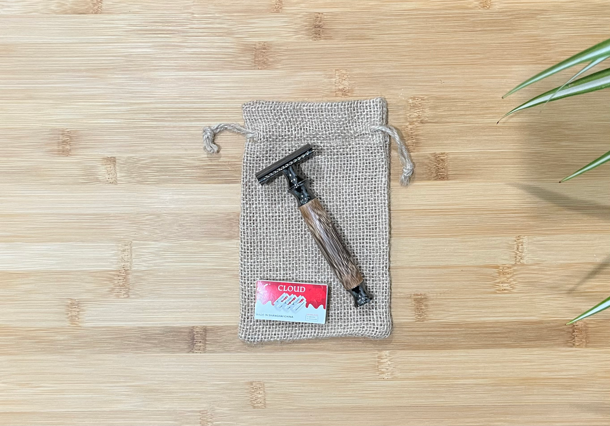 Bamboo Switch Stainless Steel Safety Razor Curved Handle – Labo Refillery