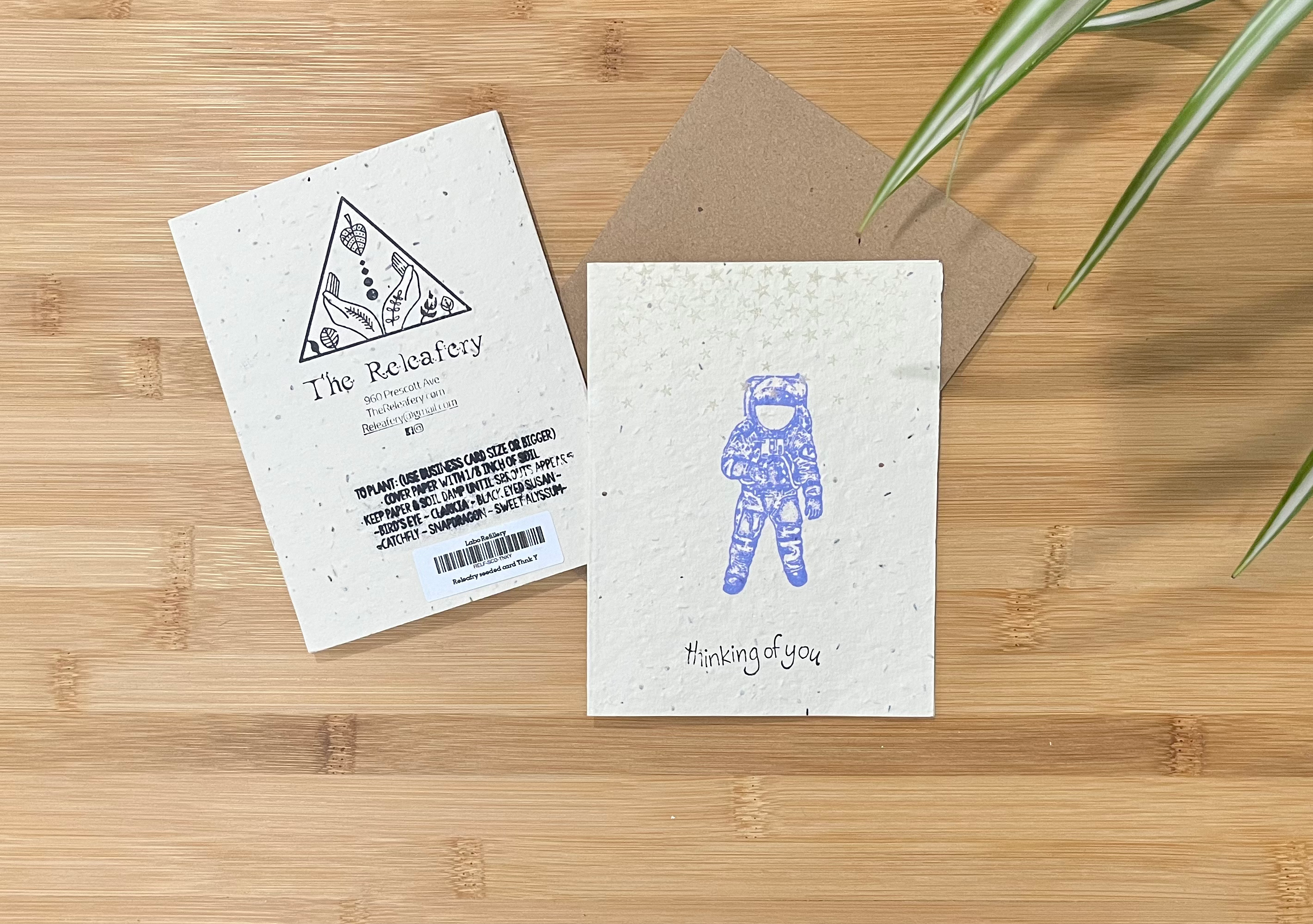 Releafery THINKING OF YOU Seeded Greeting Cards-Plantable-Zero Waste
